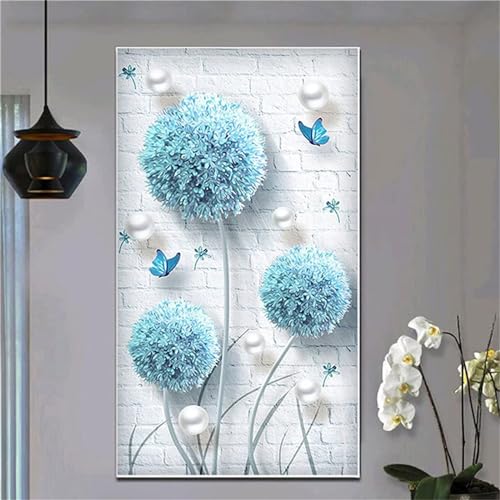 Bricolage diamond painting pissenlit haut de gamme, broderie diamant mosaïque géante papillon