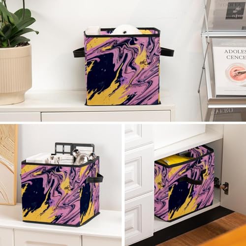 Boîte de rangement en tissu de qualité supérieure motif peinture moderne pour la maison