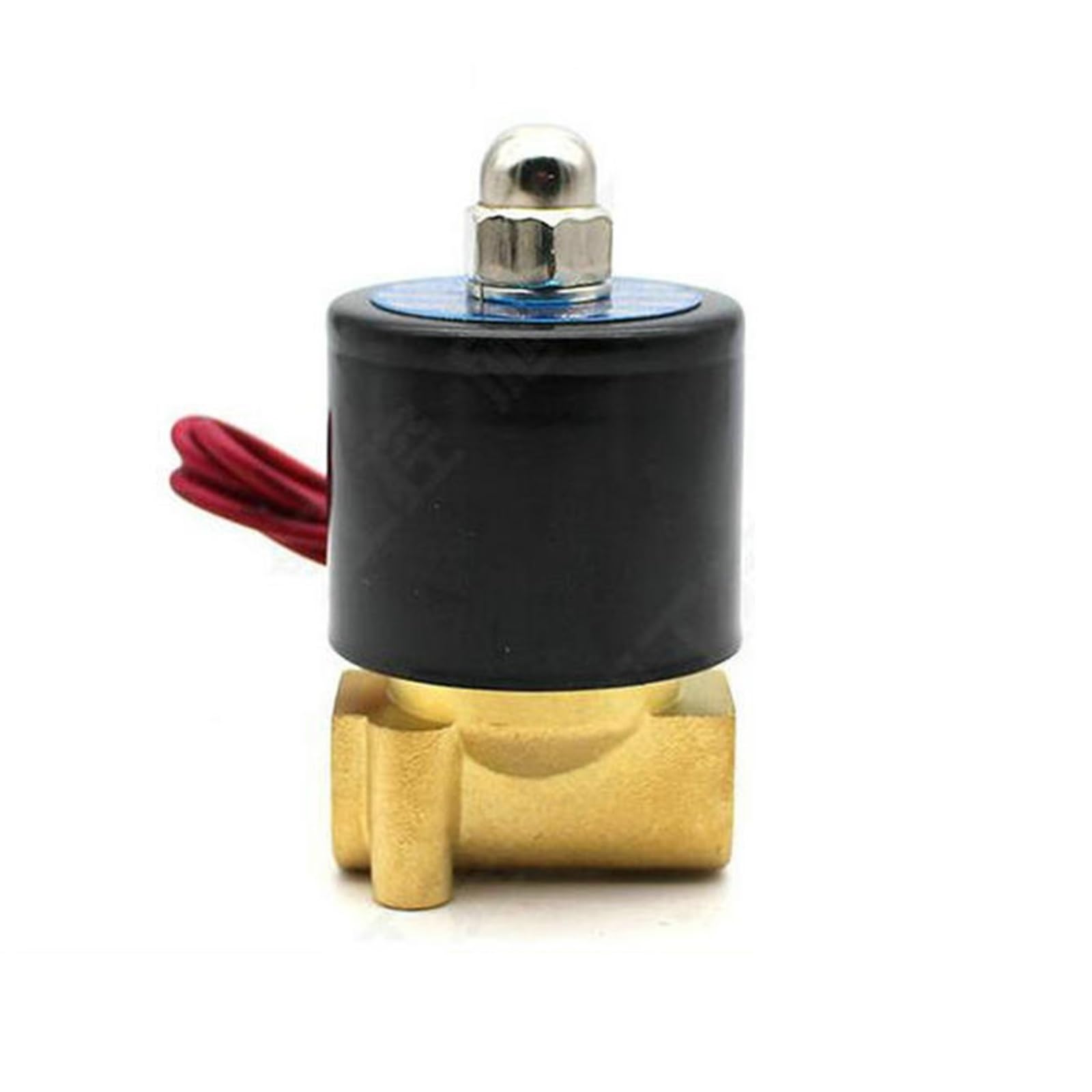 Válvula solenoide neumática 1/4" de latón duradero de 12V N/C para fluidos
