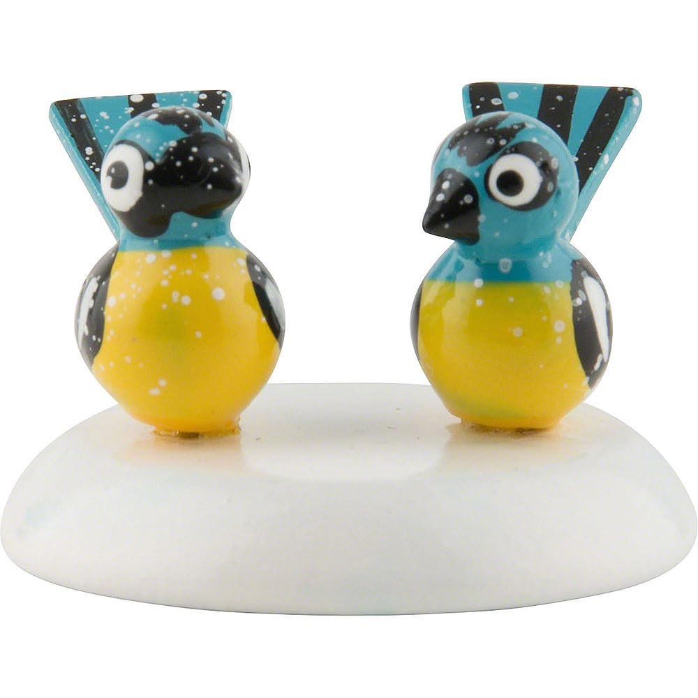 Figurines meisenpaar Hubrig artisanat allemand en bois de 1,5 cm