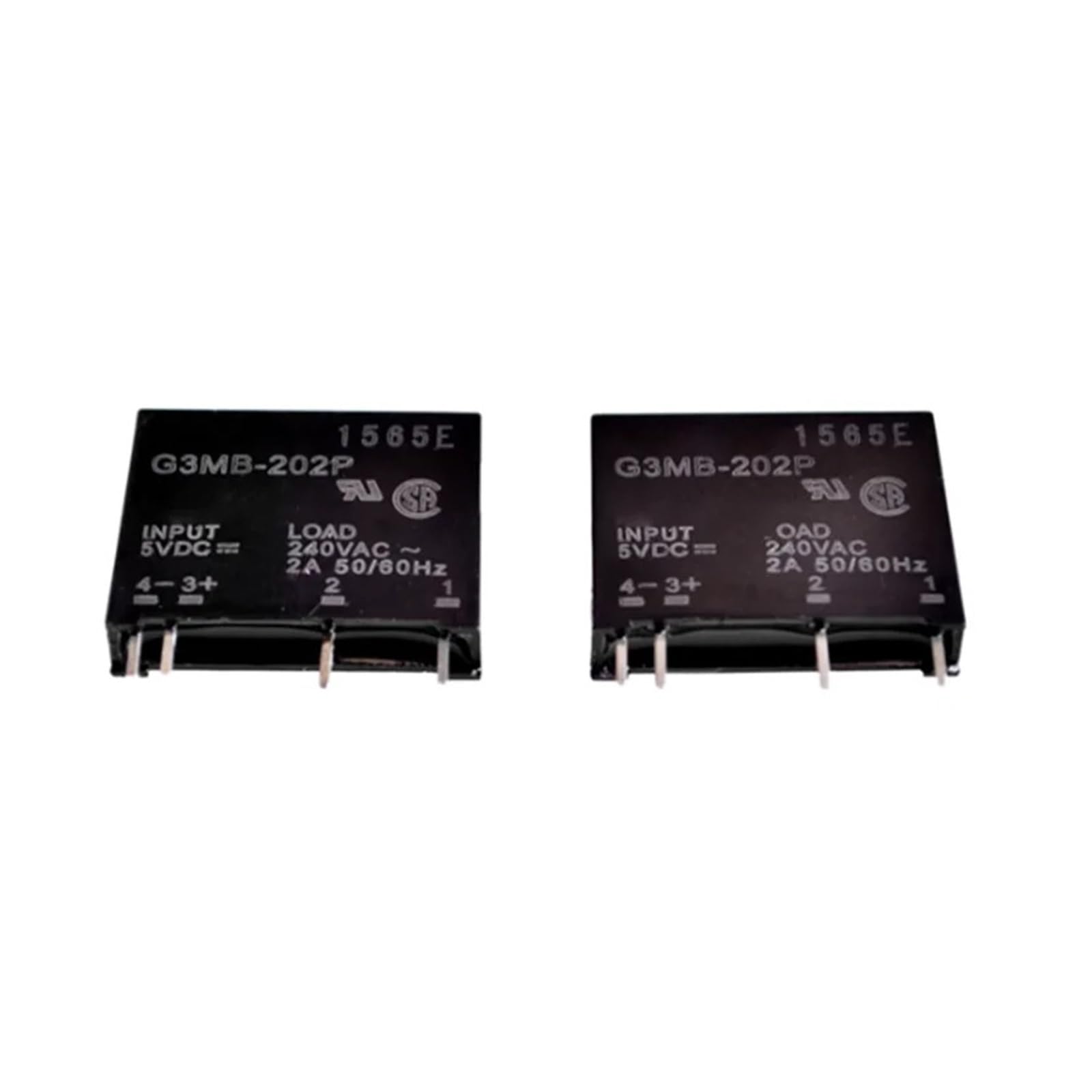AARTERZZA 5pcs Solid State Relay G3-MB-202P-5VDC G3-MB-202P DC-AC PCB SSR in 5VDC,Out 240V AC 2A