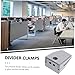 Angoily 4pcs Alloy Desk Divider Clamps Easy Install Privacy Screen Holders for Office Partition Clips for Meeting Rooms and Workspaces