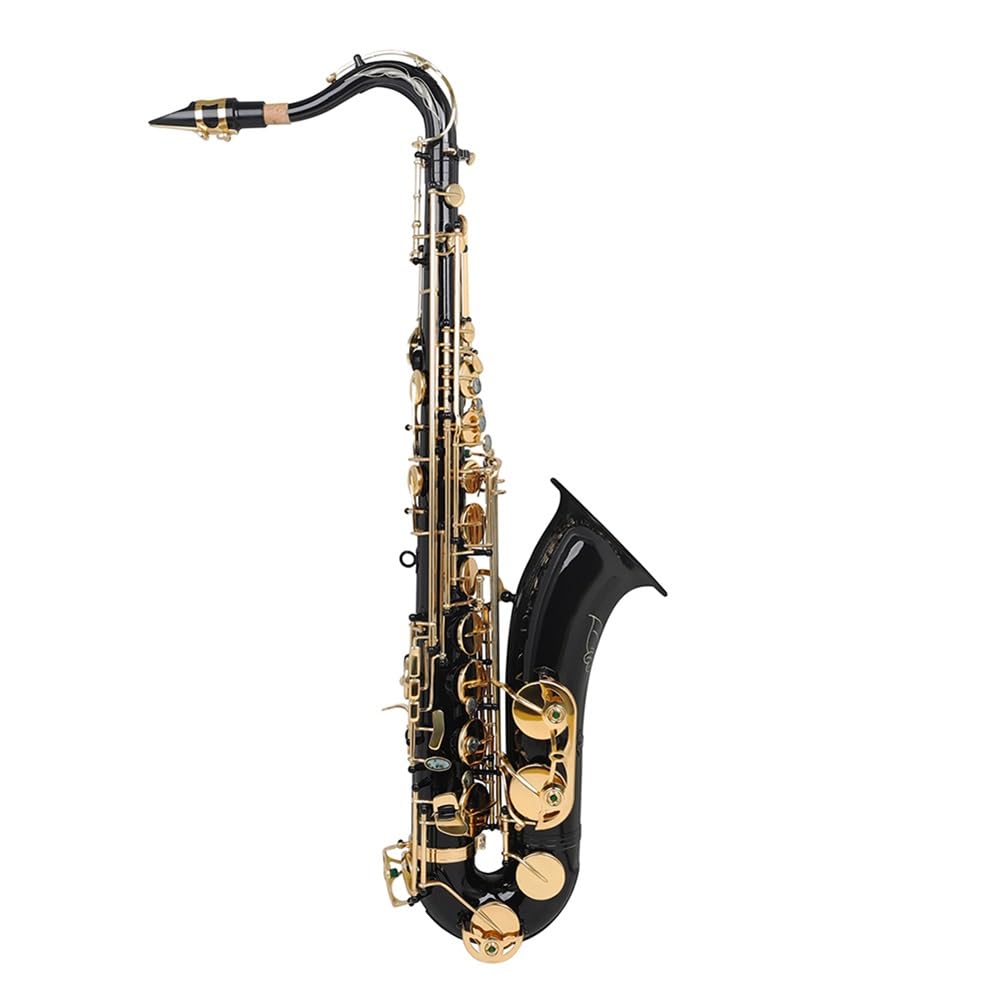 Saxofón alto en mi bemol Kit de saxofón de latón en mi bemol, accesorios completos, sonido profesional, llaves de concha de abulón, ideal for todos los músicos, incluye estuche rígido, correa, guantes