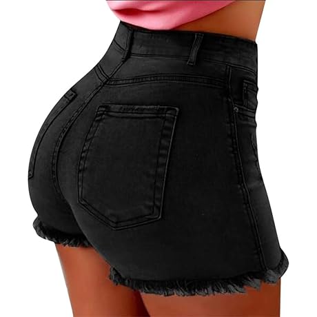 Cute Jean Shorts for Teen Girls: Frayed, Ripped High Waisted Denim Shorts