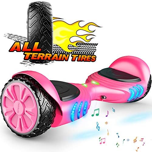 TOMOLOO Hoverboard UL2272 Certified Self-Balancing Scooter with RGB Lights Bluetooth Speaker