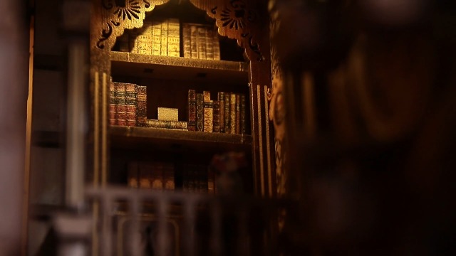 TOYANDONA Bibliothèque Miniature 1:12 – Bois Blanc – 4 étagères – Maison De Poupée