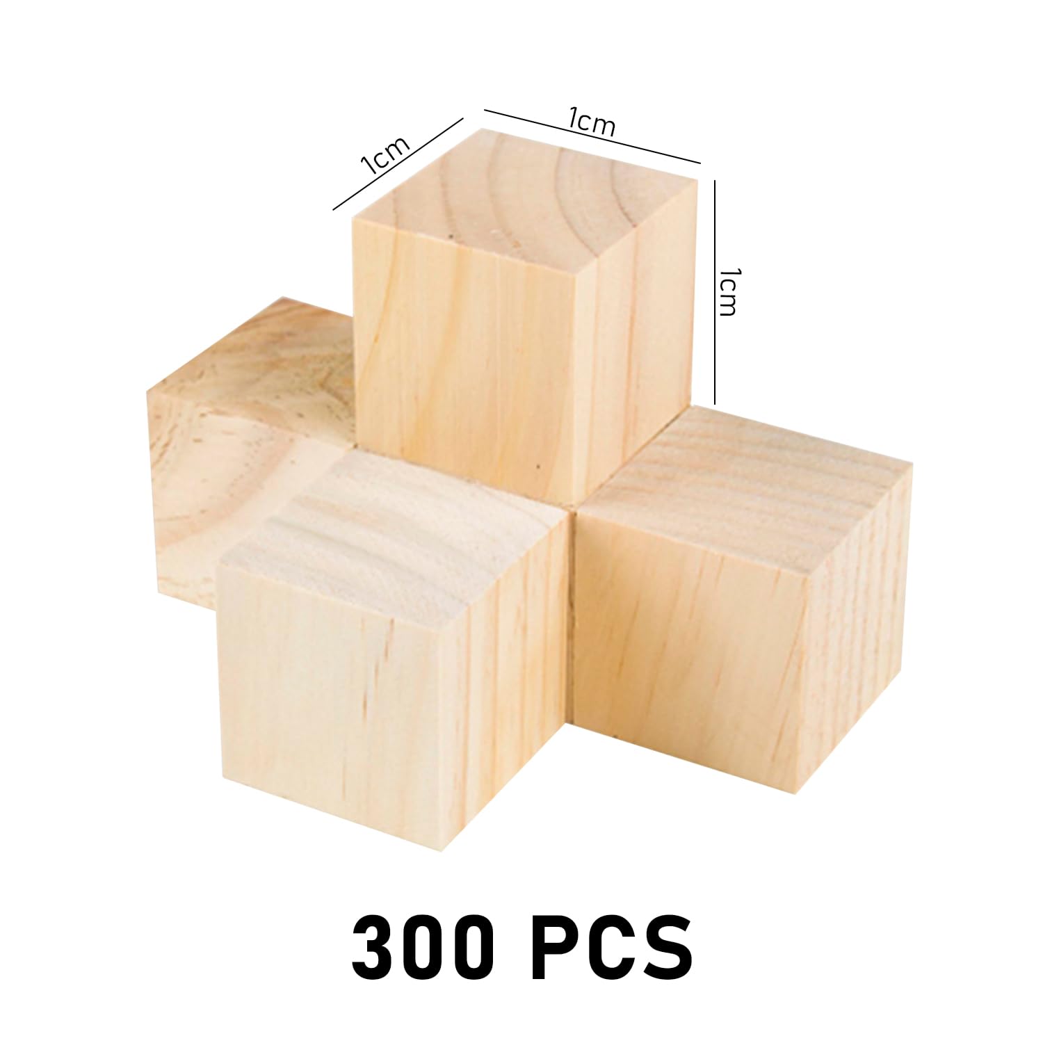 50 Cubi Di Legno Da 20mm Con Sacchetto Di Cordoncino Nero – Blocchi Grezzi Per Intaglio, Fai-da-Te, Giochi Da Tavolo E Decorazioni