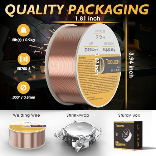 Image of TOOLIOM ER70S-6 0.030 inch Mild Steel MIG Welding Wire 2LB