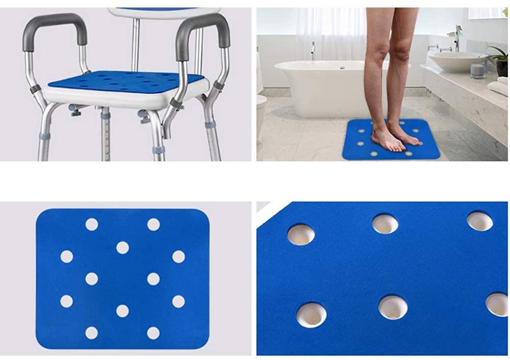 CHEWYNP Sillas De Ducha para Ancianos, Taburete De Ducha Ajustable En Altura Adultos Discapacitados para Médicos, Asientos De Ducha Pies Antideslizantes con Brazos Y Respaldo, Ayudas para
