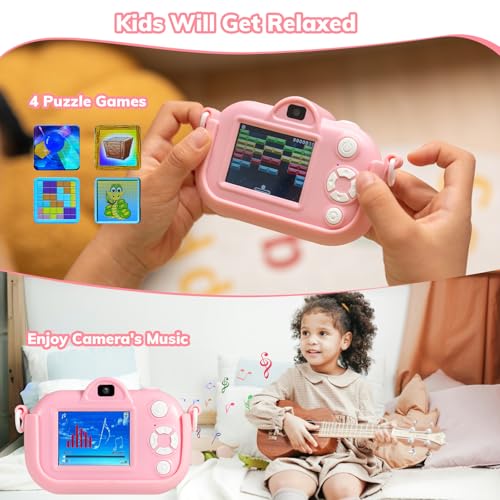 Kids Camera Toddler Toys for Girls, 3-12 Year Old Girl Birthday Gifts Toys, 48MP HD Kids Digital Camera for Kids, 1080P HD Video Toddler Camera Kid Toys Gifts for 3 4 5 6 7 8 9 10 Year Old Girls by lokiqua - Image 5
