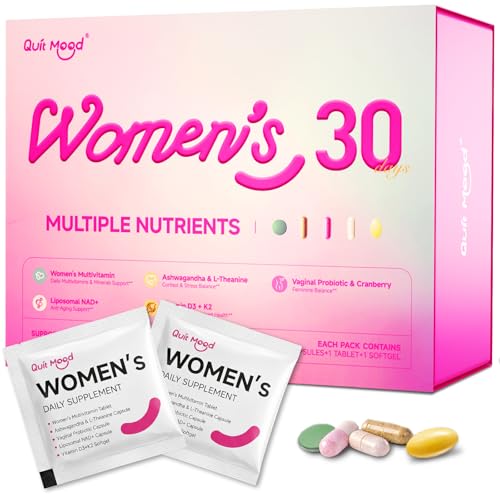 Multivitamin for Women Daily Vitamin Packs for 30 plus with D3+K2, NR1000, Probiotics & Ashwagandha | Supplement for Beauty, Stress Relief, Bone & Heart Health, Energy, Gut & Hormone Balance | 30 Day