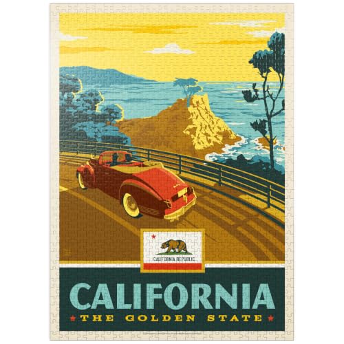 MyPuzzle California: The Golden State (Coastline) - Rompecabezas Premium de 1000 Piezas para Adultos miniatura 1