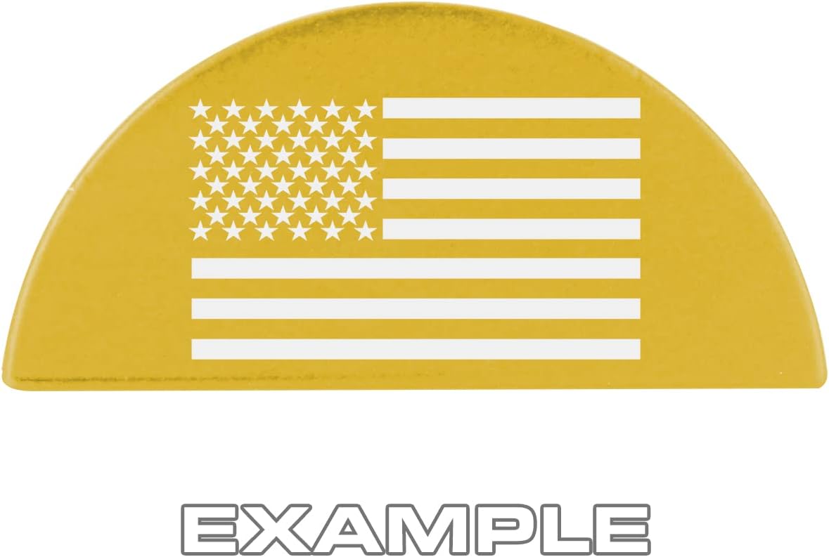 NDZ Performance Grip Frame Insert/Plug for Glock 43X 48 9mm, Anodized Aluminum with Laser Engraved Patriotic Image, Made in The USA - Choose Image & Plug Color