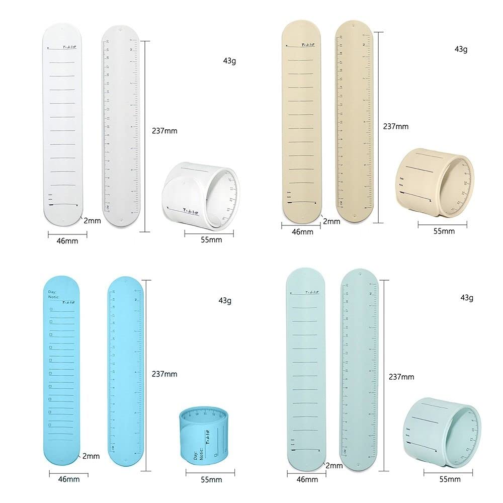 gofidin 2PCS Bracelet Wearable To-do List Wristband Portable Wrist Strap