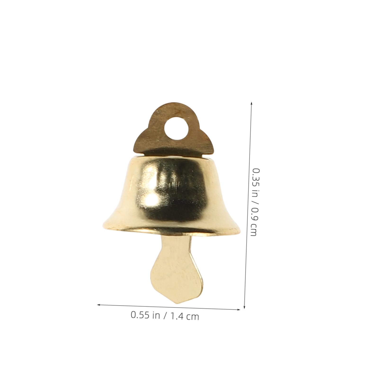 IMIKEYA 120pezzi Mini Campana Pendente di Natale Ornamento Campana Fai da Te per Albero di Natale Accessori per Carillon Vento Oro