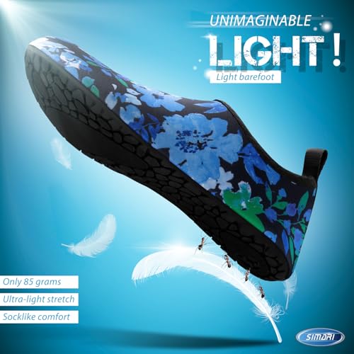 Image of SIMARI Water Shoes for Women Men Swim Aqua Socks Beach Pool Essentials Barefoot Surf River Boat Kayak Sea Yoga Sand Exercise Sport Accessories Breathable Quick-Dry Adult Youth Kid Size SWS001