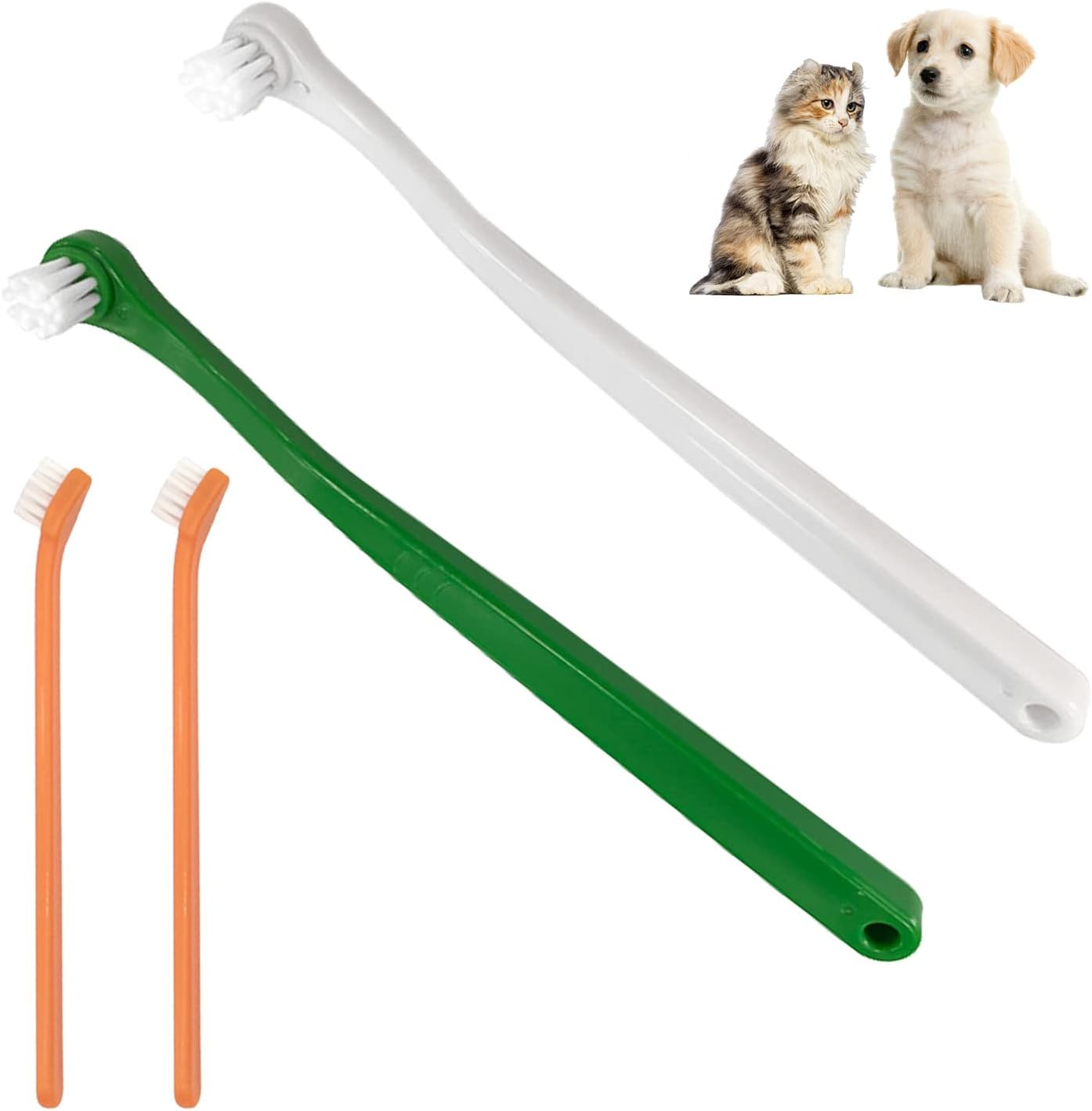 Jancoo Small Dog Toothbrushes, Cat Toothbrush, [Mini Head] [Soft