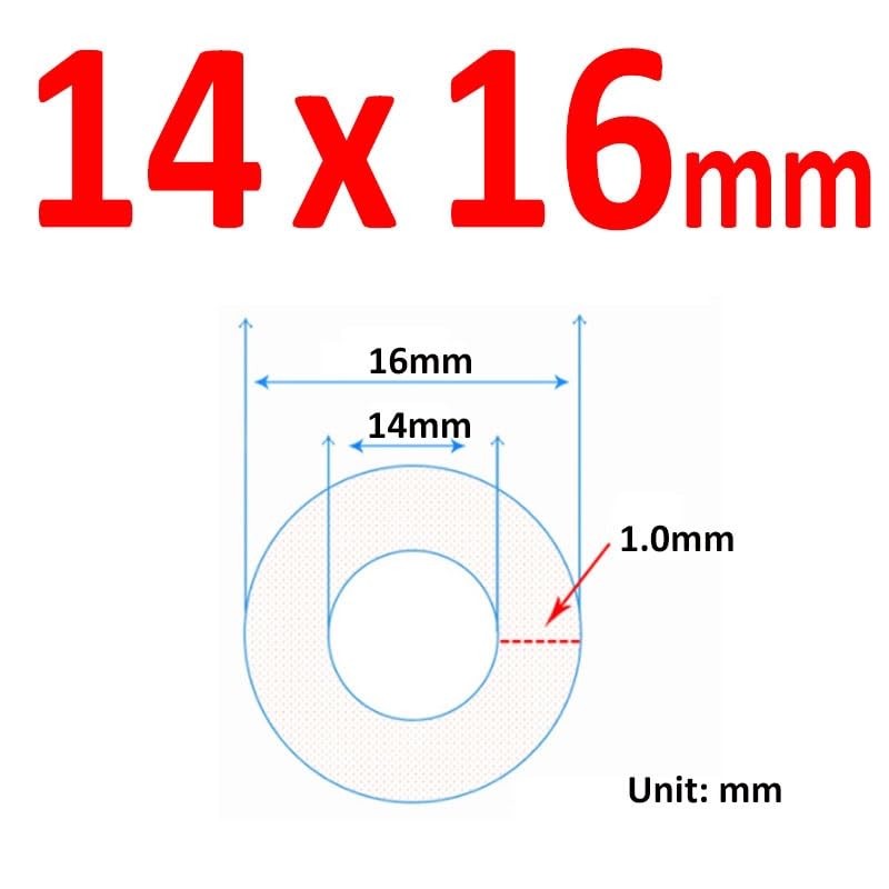 flexiable rubber Odorless Transparent PVC Plastic Hoses Water Pump Tube Inner Diameter 2-25mm 4 to 5 Meters drain elastic (Color : ID14 x OD16mm, Size : 4Meters)