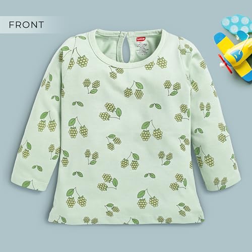 Image of LuvLap Baby Girls 100% Cotton Full Sleeve Girls Top, Pack of 02