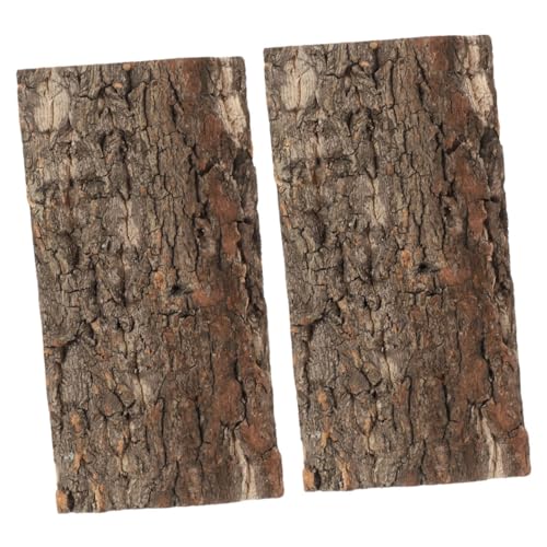DECOMELODY 2個物のコルク樹皮装飾 爬虫類と水槽用 テラリウム背景 自然な生息地の作成に 高さ