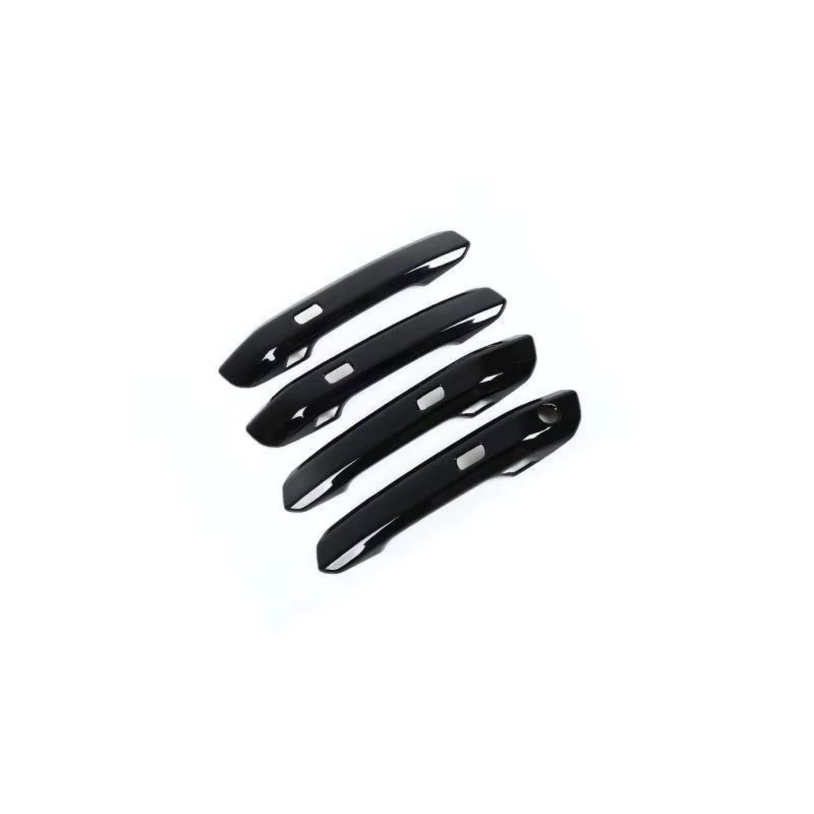 Qdzvalumv Black Car Door Handles Cover Shell Compatible With A4 B9 2017-2025 For Q5 2018-2025 Car Door Handle Cover Trim Stickers Set Replacement Accessories(Black)