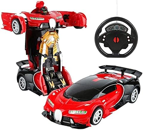 Ascetic Steering Remote Control Transformation Robot Car Toy for Kids ...