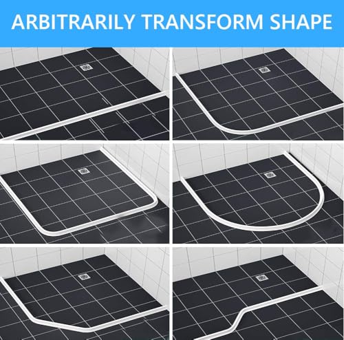 image for Duzzy 67 Inch Collapsible Shower Water Dam Shower Stopper Barrier and 