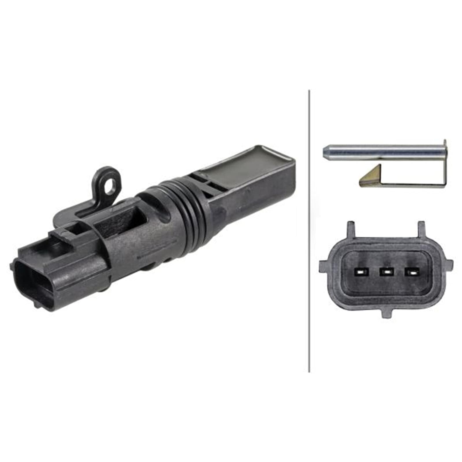 HELLA 6PU 009 146-891 Sensore n° giri, Cambio manuale, infilato, con guarnizioni, con staffa fissaggio
