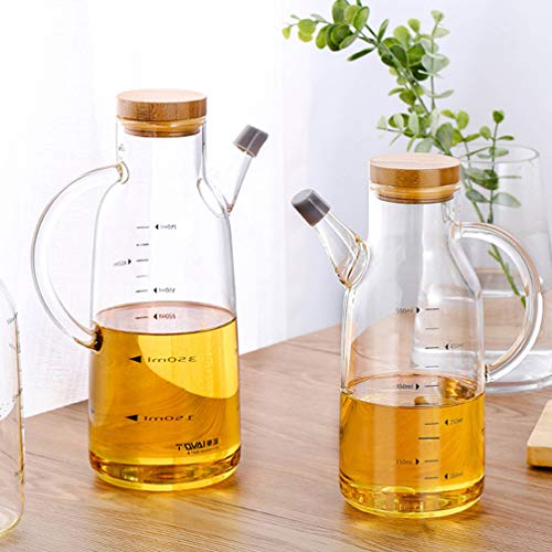 NICEXMAS Dispensador de Azeite de Oliva Garrafas de Vinagre Galheteiro de Garrafa de Vidro Com Tampa