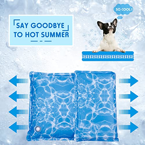 Dog Cooling Mat Pet Cooling Chill Pad Cool Blanket Water Injection Durable Cooling Dog Bed Mats For Extra Large Dogs Cats For Kennels Crates Beds Thick Foam Base #TOP1