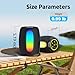 Bluetooth Speaker, Portable Wireless Speaker with Powerful Stereo Sound/8 Modes LED Lights, 36H Playtime, TWS Surround Pairing, IPX5 Waterproof, BT5.3, for Outdoor/Home/Travel/Camping, Ideal Gifts