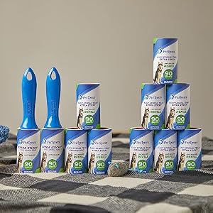 PetLovers Extra Sticky Lint Rollers and Refills - 990 Sheets, Dog and Cat Lint Remover, 9 packs of Refills PetLovers Extra Sticky Lint Rollers and Refills – 990 Sheets, Dog and Cat Lint Remover, 9 packs of Refills
