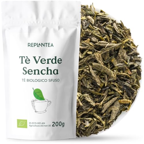 TE VERDE FOGLIE BIO 200g (100 Tazze) | Tè Verde Biologico Sfuso Sencha dalla Cina REPLANTEA