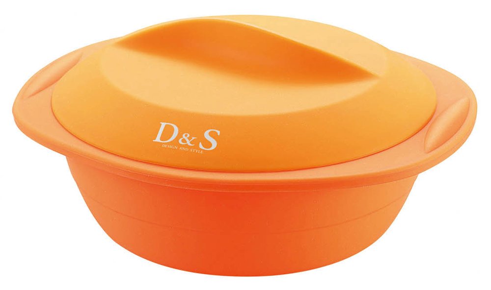 Cazuela de vapor de silicona naranja DSSC-O estuche de vapor para verduras y pescado