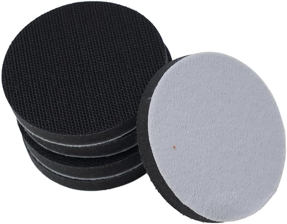Soft Density Interface Pad Sponge Buffer Backing for Sanding Discs, Hook and LOOPs Adapter for Orbital Sander, Contour Support for Automotive Detailing, 50mm 75mm, Pack(5pcs 75mm)