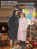 Beheizte Hoodie Decke mit Ärmeln,Heizdecke mit Ärmeln Kabellos mit Akku,10000mAh,Geschenk für Frauen,Tragbare Decke zum Anziehen Erwachsene Kuscheldecke,Weihnachtsgeschenke für Freundin Mütter75*110cm
