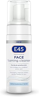 E45 Face Wash Foaming Cleanser – Daily Face Cleanser for Dry and Sensitive Skin – Gentle Facial Cleanser – Removes Excess Oil and Makeup for Clean, Soft Skin - Skin Care Facewash for Women & Mens Skin