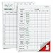 Splinter Woodworking Co. 5 Big Laminated Yardzee & Farkle Score Cards (11.5in x 8in) with Rules | Large Reusable Dry Erase Pads for Giant Outdoor Dice Games | Jumbo Score Sheet for Yardzee and Farkle