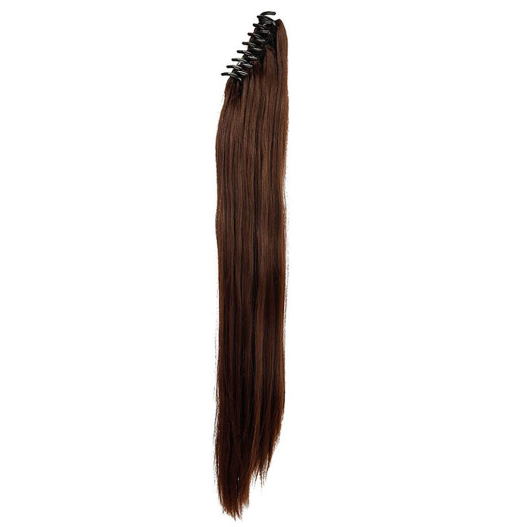 Long Wavy Wrap Around Ponytail Claw Jaw In Hair Pieces Real Natural Remy Hair s For Human #24 18inches