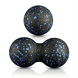 Hopzab 2 PCS Peanut Massage Ball Set, Lacrosse Fascia Ball for Trigger Point Therapy, Deep Tissue Fitness Massage, Myofascial Release, Muscle Tension Relief, for Back, Spine, Foot, Neck