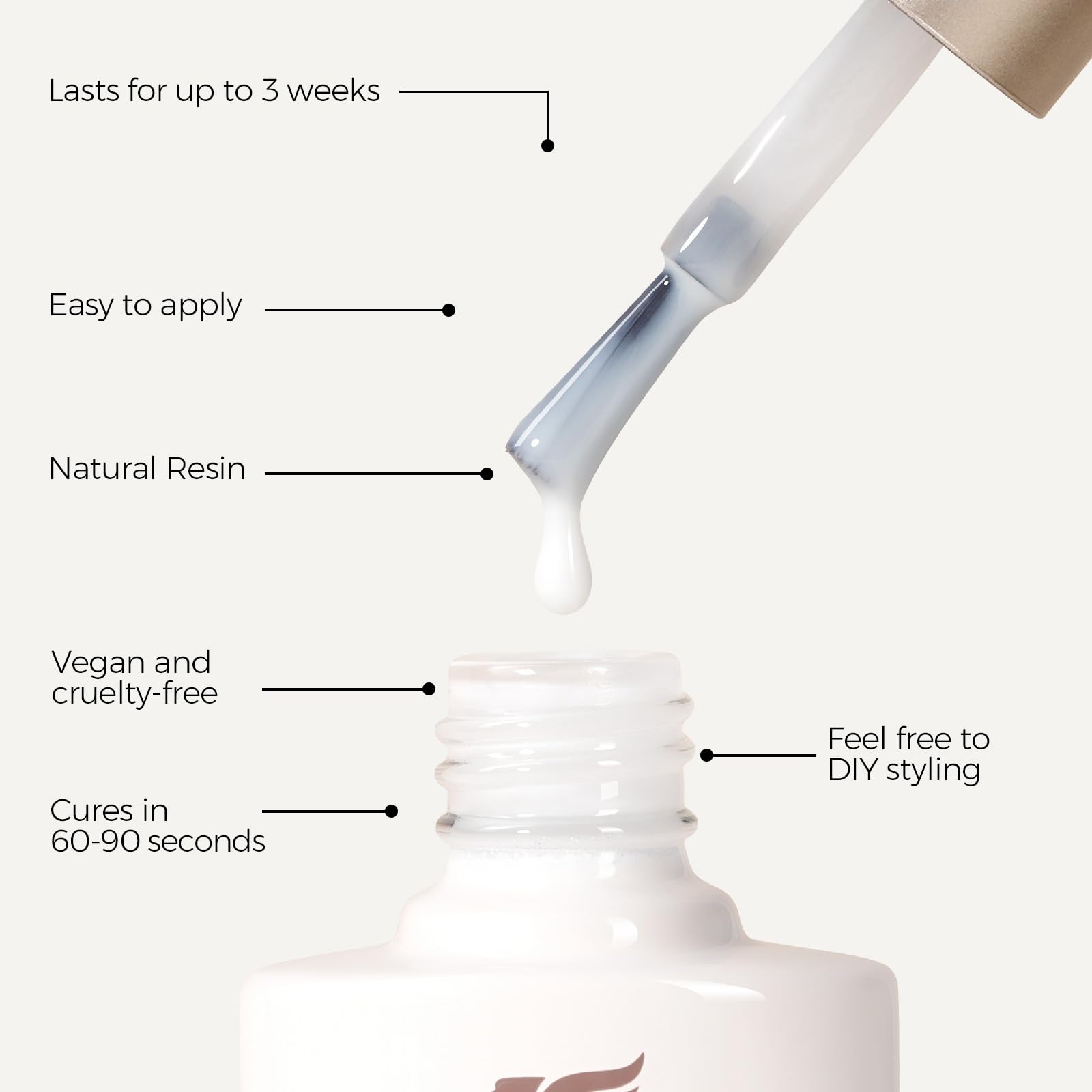 TOMICCA Vernis Semi Permanent, Blanc Laiteux Vernis Gel UV Semi Permanent, Soak Off Vernis Gel UV LED Gel Cadeau Pour Salon de Manucure DIY Home, 8ML