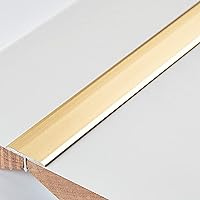 Vista 8 de Tira de transición de piso divisor de aluminio estilo T, borde adhesivo de borde de suelo, madera a azulejo, madera a vinilo, alfombra a azulejo