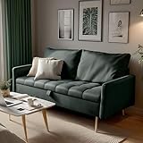 Photo Gallery meuble cosy divano imbottito 2 posti in tessuto con porte usb e vano contenitore, gambe in metallo, design moderno per soggiorno camera da letto e appartamento, verde Photo Gallery meuble cosy divano imbottito 2 posti in tessuto con porte usb e vano contenitore, gambe in metallo, design moderno per soggiorno camera da letto e appartamento, verde