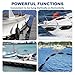 BocBoz 6.5in White Boat fenders Set of 4 with 4 Inflatable Needles and Pumps，Boat Bumpers for Pontoon Boat Fenders Inflatable