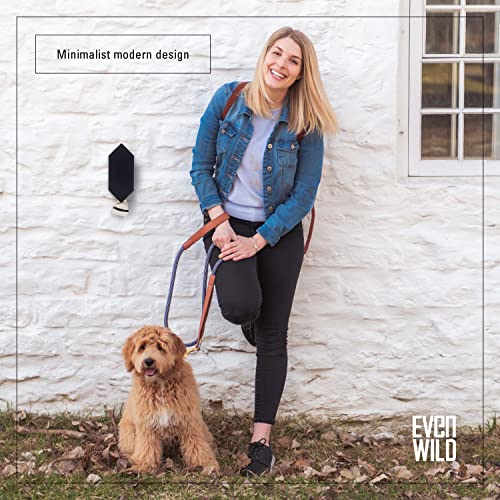 Image of Dog Poop Bag Dispenser with 8 Poop Bag Rolls, Stainless-Steel Dog Bag Holder with Magnetic Door Closure, Indoor and Outdoor Poop Bag Dispenser, Holds 8-9 Rolls, 7.75 inch x 3.25 inch, Black /Grey