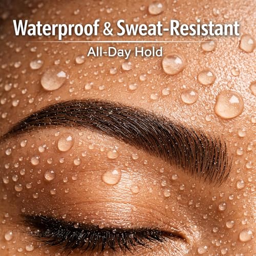 2-in-1 Eyebrow Stencil Kit – Waterproof Brow Stamp &Root Touch Up Powder with ABS Accessory Tools – Long Lasting Sweatproof Makeup for Men &Women Fills Sparse Brows&Covers Grey Roots (Light Brown) - Image 8