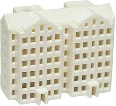 Fryzzolum Realistic Apartment Building Model Unpainted Craft Project Miniature Landscape Design 1/800s Scale Solid Structure Miniature Apartment Building Model