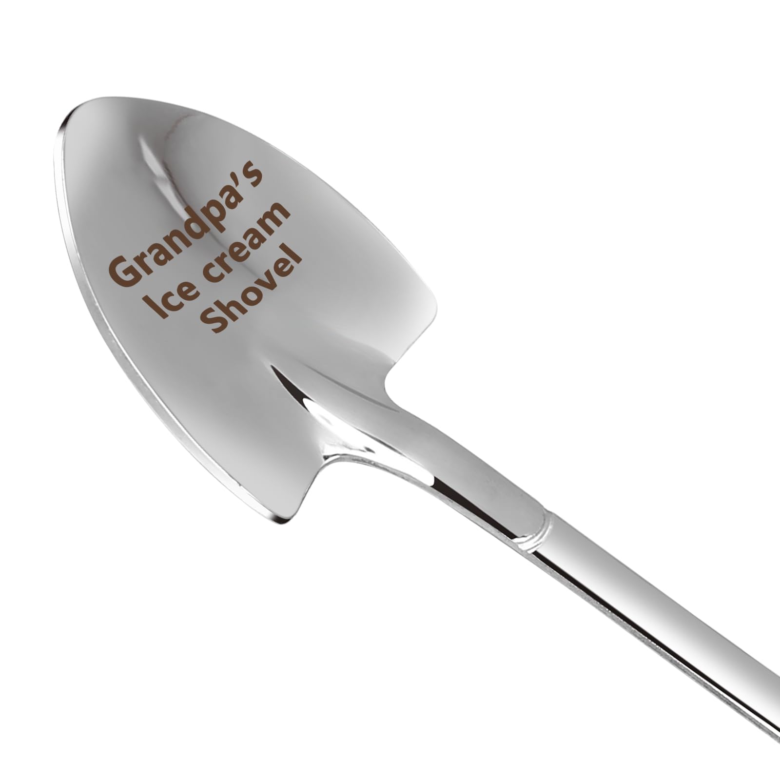 Stormroo Grandpa Dad Men Ice Cream Spoon Scoop, Funny Engraved Stainless Steel, Silver, 1 Count