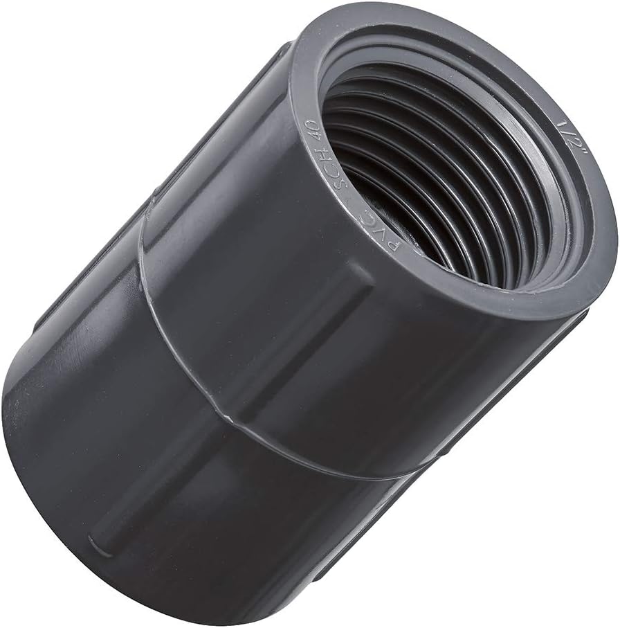 Orbit 38413 PVC Coupling 1/2" Fnpt, Grey