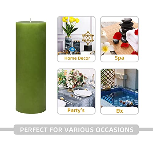 Zest Candle CPZ-100 110-Hour Burn Time Pillar Candle, 3 By 9-Inch, Sage Green thumb #4